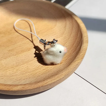 Fluffy Animal Keychains - 3D Resin Cartoon Pendant Collection