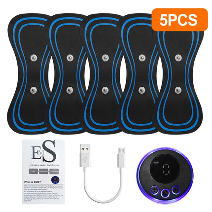 EMS Neck Massager Portable TENS Pulse Machine Cervical Neck Back Patch Muscle Stimulator Pain Relief Massage Tool