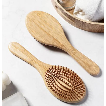 Solid Wood Bamboo Cushion Comb Can be used for scalp massage and hair smoothing The air cushion has excellent resilience Large B