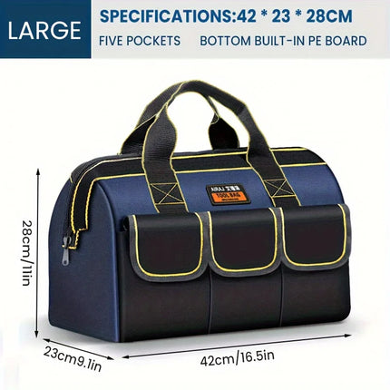 Multifunctional Tool Bag Large Capacity Oxford Canvas Waterproof Bag Thicken Wear-Resistant Tool Repair Storage Electrician Bag