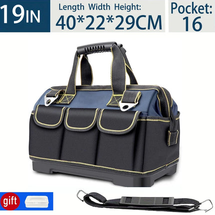 Multifunctional Tool Bag Large Capacity Oxford Canvas Waterproof Bag Thicken Wear-Resistant Tool Repair Storage Electrician Bag