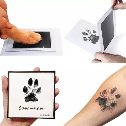 Baby Footprints Handprint Non-toxic Safe No Touch Skin Inkless Ink Pads Kits for 0-10 Months Newborn Pet Dog Footprint Souvenir