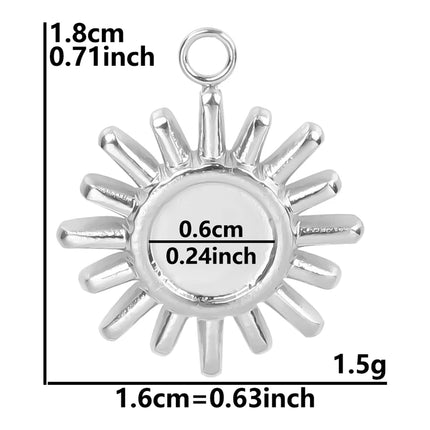 Stainless Steel Celestial Charms - Heart Sun Moon Star Pendants for DIY Jewelry (5pcs)