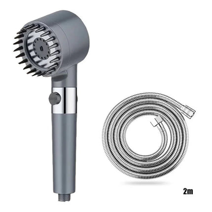 Handheld Shower Head Filter 3 Modes High Pressure Massage Spa Water Saving with ON/OFF Switch for Bathroom