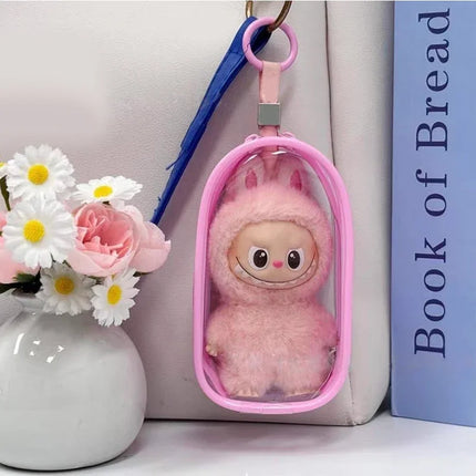 Labubu Pin Protective Case - Transparent Dustproof Display Box V4