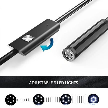 5.5MM 8.0MM 7.0MM TYPE-C Endoscope Camera 6 LEDs Adjustable USB Android Flexible Inspection Borescope Cameras for Phone PC