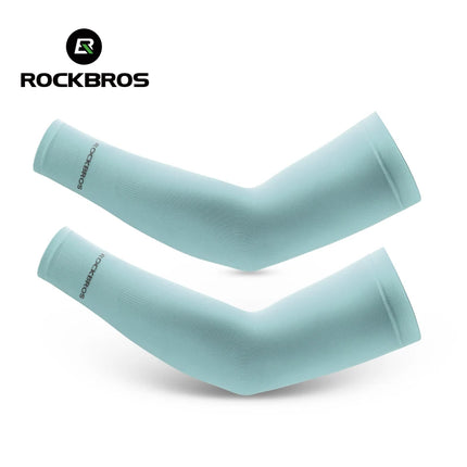 ROCKBROS Ice Silk Cycling Arm Sleeves - Breathable UV Protection for Summer Riding