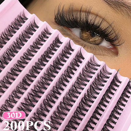 Natural-Looking Individual Lashes 8-16mm 200-pcs Set