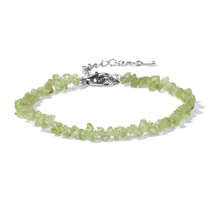 Natural Quartz Crystal Bracelet - Irregular Stone Bead Chip Jewelry for Women