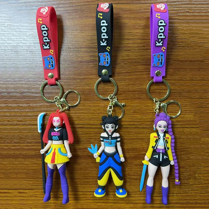 KPOP Demon Hunters Tiger Keychain - Harajuku Style PVC Figure