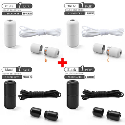 Elastic No-Tie Shoelaces - Semicircle Lock Laces for Kids & Adults