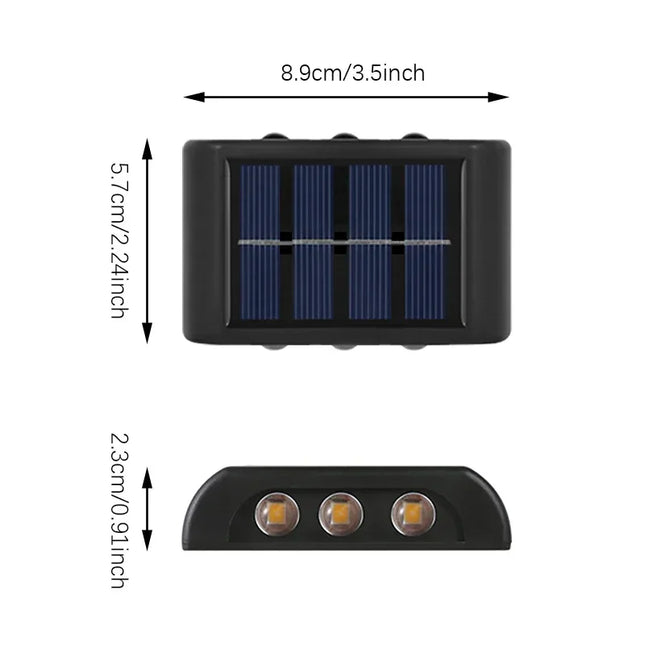 Solar LED Outdoor Wall Lamp - Waterproof Dusk to Dawn Light