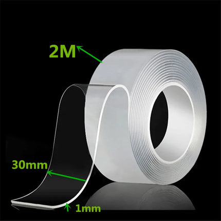Nano Double-Sided Tape - Reusable Transparent Adhesive 1-5M