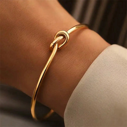 Vintage 18K Gold Plated Chain Bracelet - Stainless Steel Couple Jewelry Gift