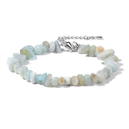 Natural Quartz Crystal Bracelet - Irregular Stone Bead Chip Jewelry for Women