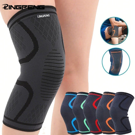Compression Knee Sleeves - 1 or 2 Pack Elastic Support for Running, Cycling & Sports