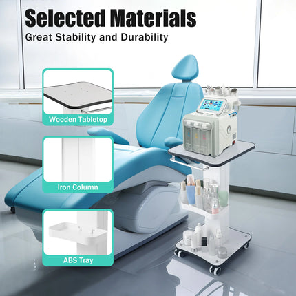 Professional Rolling Trolley Cart - Salon & Spa Storage