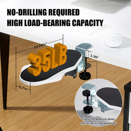 Computer Arm Support Bracket - Adjustable Wrist Rest for Desk