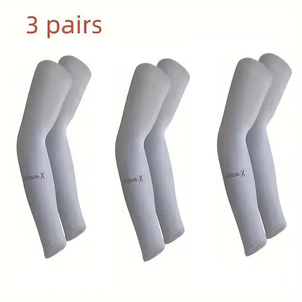 Breathable Sun Protection Arm Sleeves – 3 Pairs Cooling UV Covers, Uses for Cycling Driving Beach & Outdoor Adventure Wear