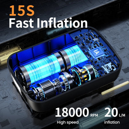 Portable Electric Tire Inflator - Digital Display Air Compressor