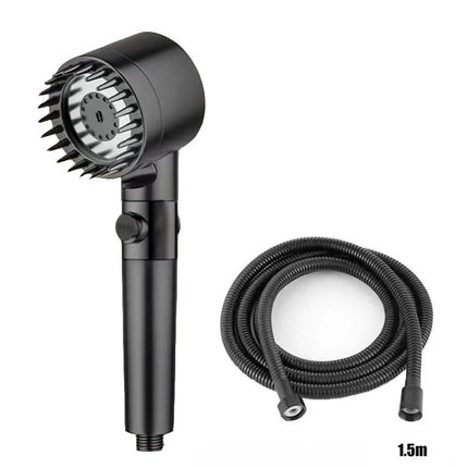 Handheld Shower Head Filter 3 Modes High Pressure Massage Spa Water Saving with ON/OFF Switch for Bathroom