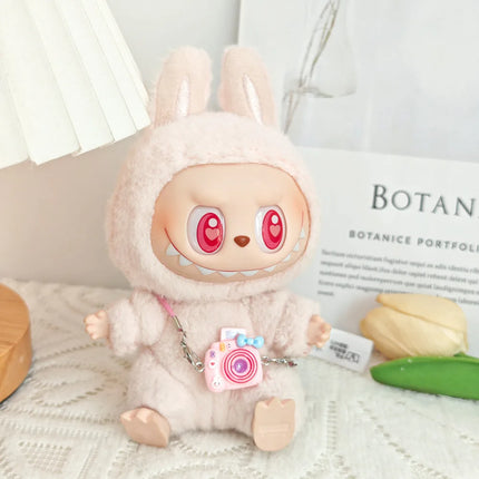 Labubu Doll Jean Dress Set - 15-17cm Bowknot Outfit