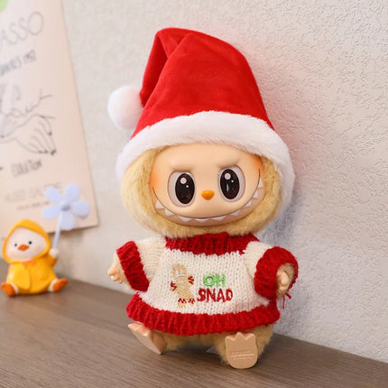 Labubu Christmas Outfit Set - 15-17cm Holiday Accessories