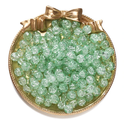 8mm Glass Crackle Beads - Loose Spacer Beads for DIY Jewelry (50/100pcs)