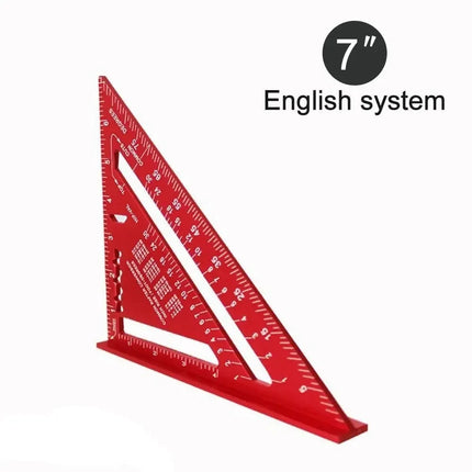 7-Inch Aluminum Speed Square - Triangle Ruler for Carpentry & Woodworking