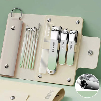 Professional 6-9 pc Manicure Set With Leather Case