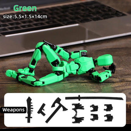 Multi-Jointed Poseable Robot Figure - 3D Printed Action Toy 5.5"