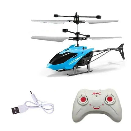Mini RC Helicopter Drone - Rechargeable Hand-Controlled Flying Toy
