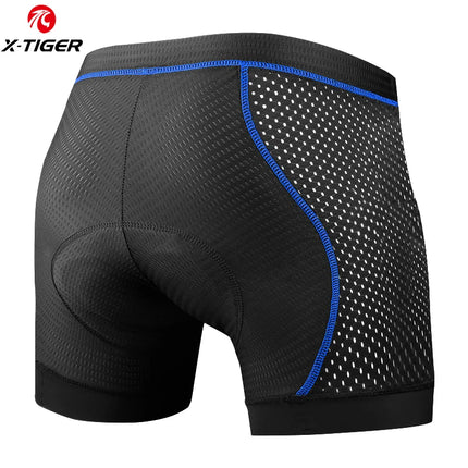 X-TIGER Cycling Underwear - 5D Gel Padded MTB Boxer Shorts for Road Cycling