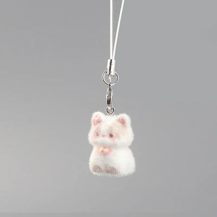 Fluffy Animal Keychains - 3D Resin Cartoon Pendant Collection