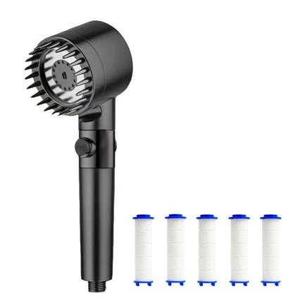 Handheld Shower Head Filter 3 Modes High Pressure Massage Spa Water Saving with ON/OFF Switch for Bathroom