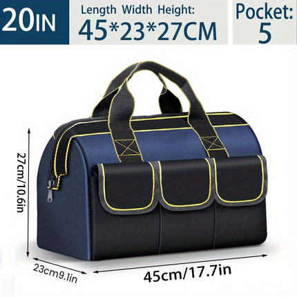 Multifunctional Tool Bag Large Capacity Oxford Canvas Waterproof Bag Thicken Wear-Resistant Tool Repair Storage Electrician Bag