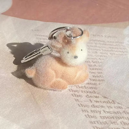 Fluffy Animal Keychains - 3D Resin Cartoon Pendant Collection