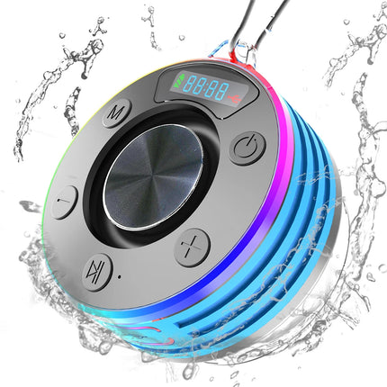 Mini Bluetooth Shower Speaker with FM Radio & Suction Cup - Waterproof