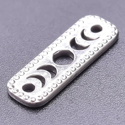 Stainless Steel Celestial Charms - Heart Sun Moon Star Pendants for DIY Jewelry (5pcs)