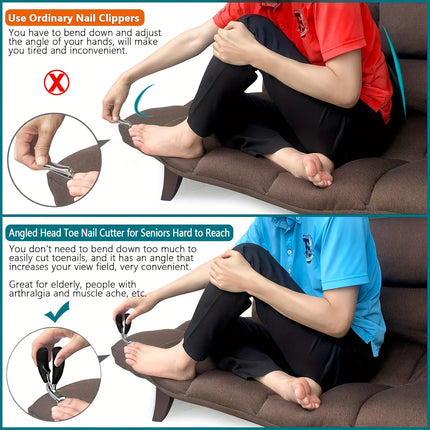 Professional Grade Concave Stainless Steel Nail Clippers for Thick Nails and Ingrown Toenails