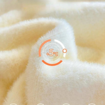 Fleece-Lined Turtleneck Sweater - Thermal Knit Pullover