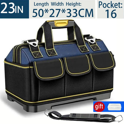 Multifunctional Tool Bag Large Capacity Oxford Canvas Waterproof Bag Thicken Wear-Resistant Tool Repair Storage Electrician Bag
