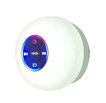 Waterproof Bluetooth Speaker with LED & Suction Cup - IPX4 Portable Audio