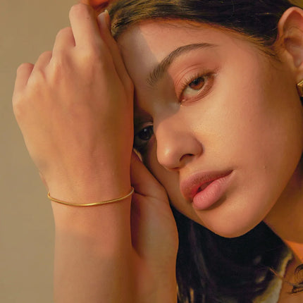 Stainless Steel Snake Bone Chain Bracelet - Gold & Silver Y2K Fashion Jewelry for Women