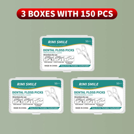 Portable Disposable Dental Floss Picks - 1/2/5/10 Box Set