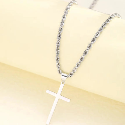 2PCS Necklace Men's and women's new cross pendant necklace, minimalist gold jewelry, men's and women's necklace