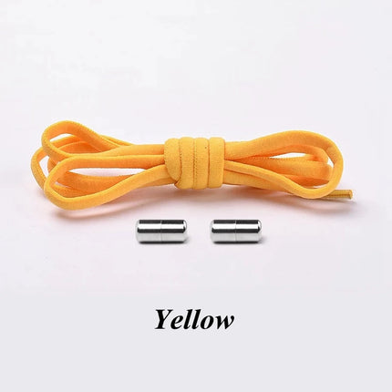 Elastic No-Tie Shoelaces - Semicircle Metal Lock Laces for Kids & Adults
