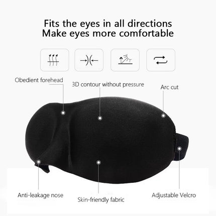 1 Pc 3D Sleep Mask Blindfold Sleep Aid Soft Memory Foam Eye Mask Suitable For Sleep Travel Blackout Sleep Mask Eye Mask Eyepatch