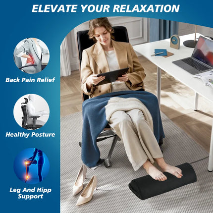 Memory Foam Footrest for Leg Elevation for Gaming & Home Office