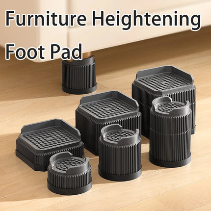 Adjustable Height Furniture Risers - High Load - Bearing, Triple Anti - Slip for Sofa, Bed & Desk